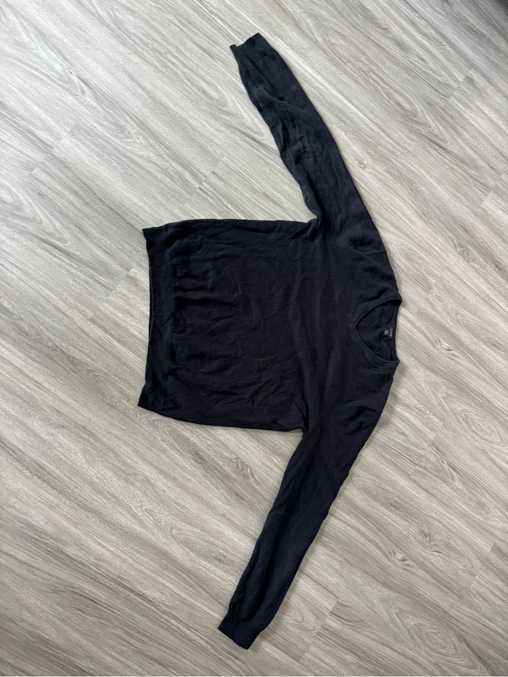 J. Crew Black Lightweight Crewneck Sweater